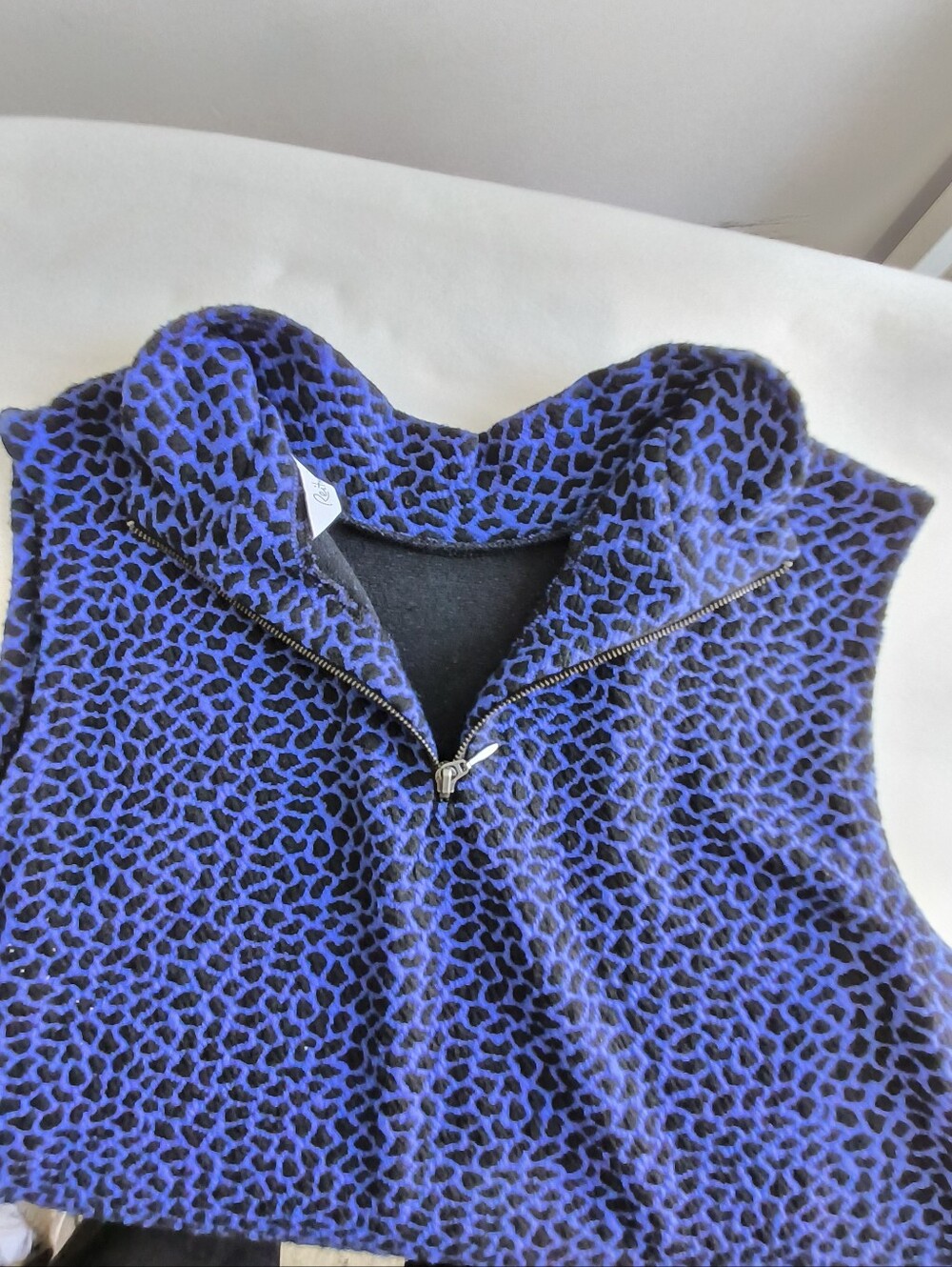 Reitmans Blue & Black Animal Print Sleeveless Mock Neck Top – XL - Picture 7 of 9